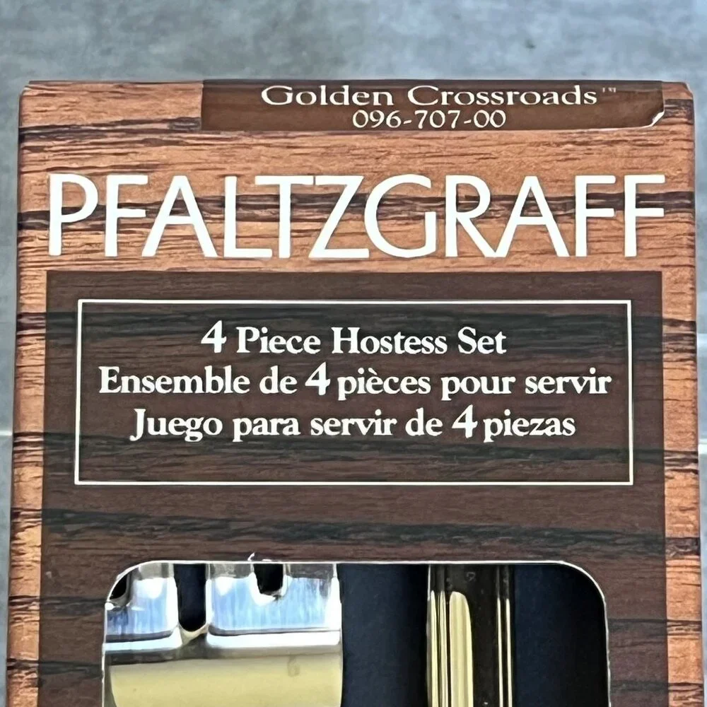 Pfaltzgraff New 4 Pc Hostess Set 18/8 Stainless Steel Flatware 09670700 Holidays